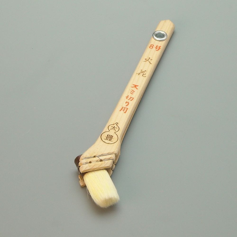 塗装刷毛 火花（水性）スミ切り筋違８号 幅25mm 毛丈27ｍｍ タイホウ