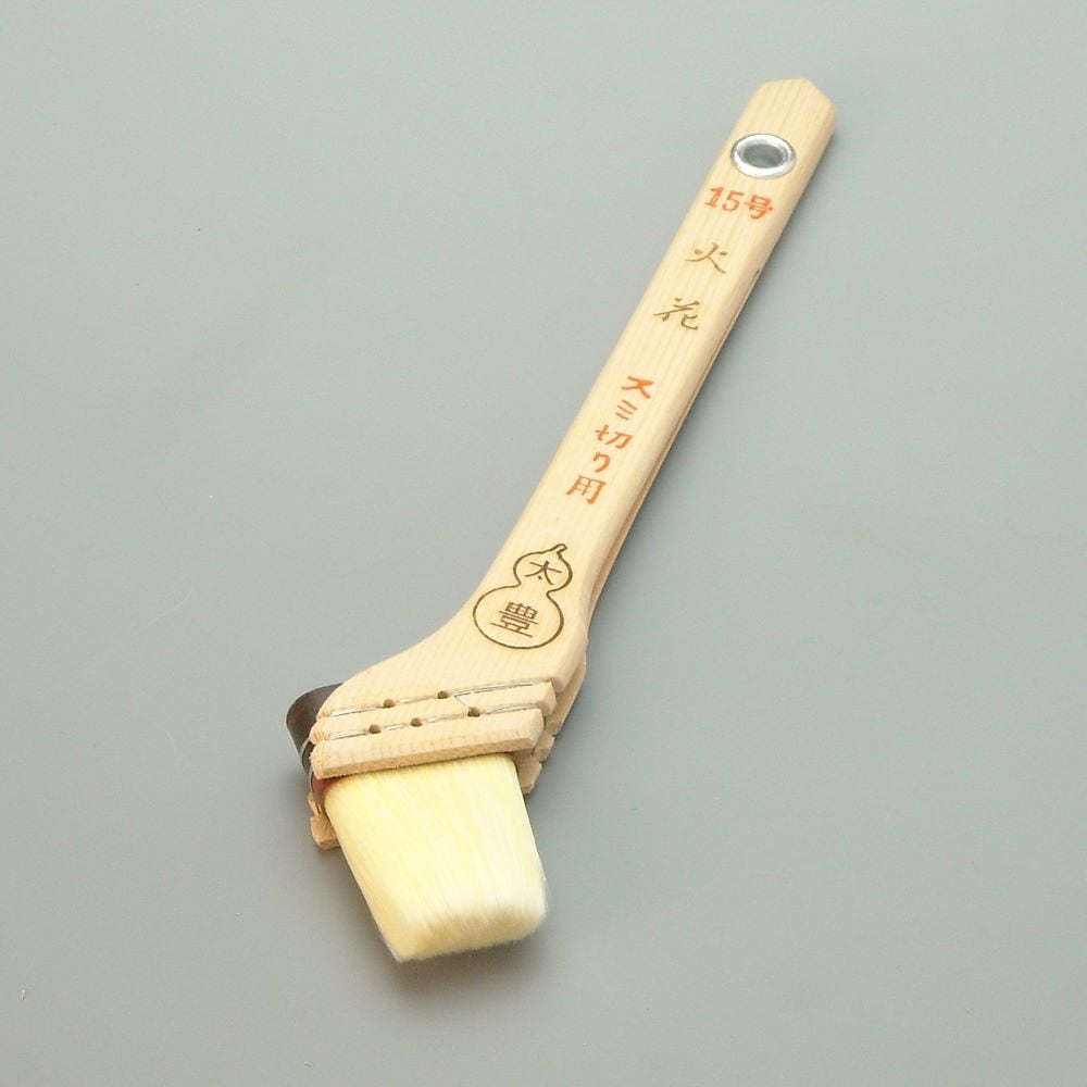 塗装刷毛 火花（水性）スミ切り筋違１５号 幅40mm 毛丈34mm タイホウ