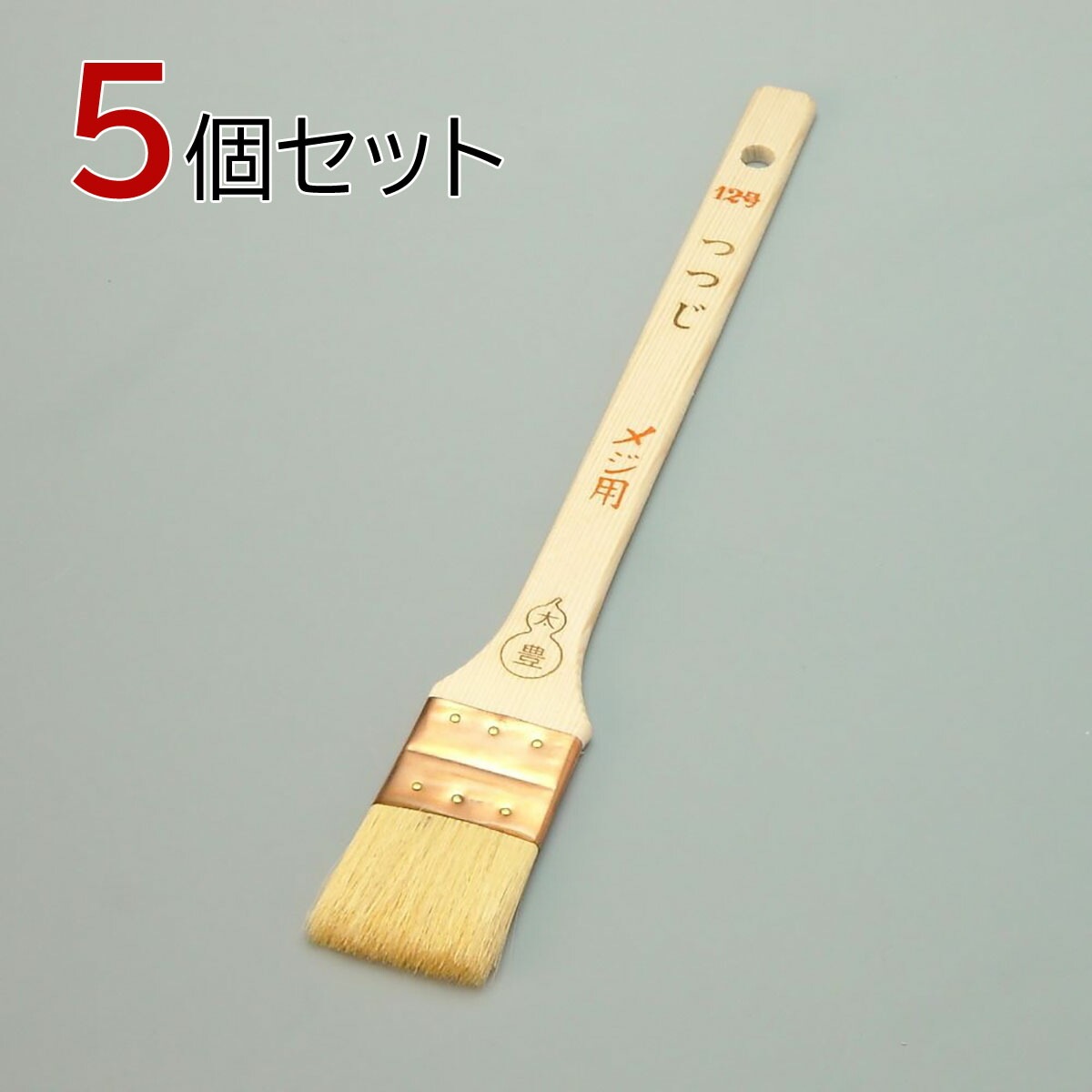 塗装刷毛 つつじメジ刷毛平型１２号 5個セット 幅36mm 毛丈34ｍｍ タイホウ