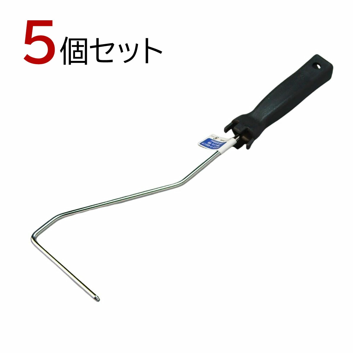 塗装ローラーハンドル ４＆６インチ兼用ハンドル 長柄 5個セット 全長約38cm タイホウ