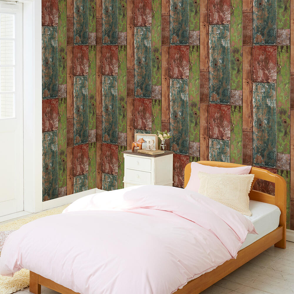 壁紙 のりなし クロス 1m単位 切り売り デジタルプリントカベ紙 フェイク柄 F001