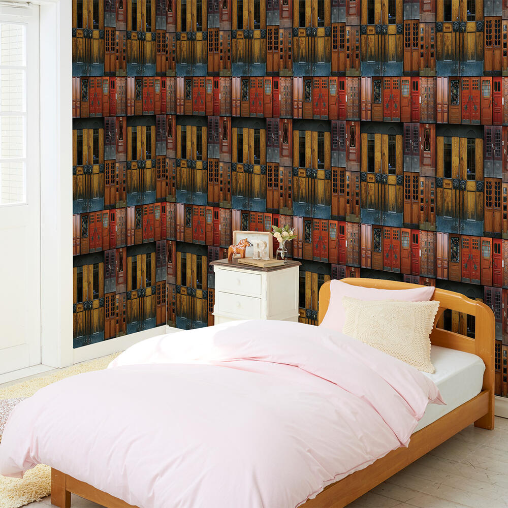 壁紙 のりなし クロス 1m単位 切り売り デジタルプリントカベ紙 フェイク柄 F011