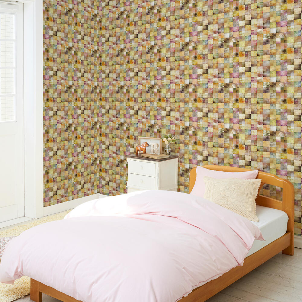 壁紙 のりなし クロス 1m単位 切り売り デジタルプリントカベ紙 フェイク柄 F018