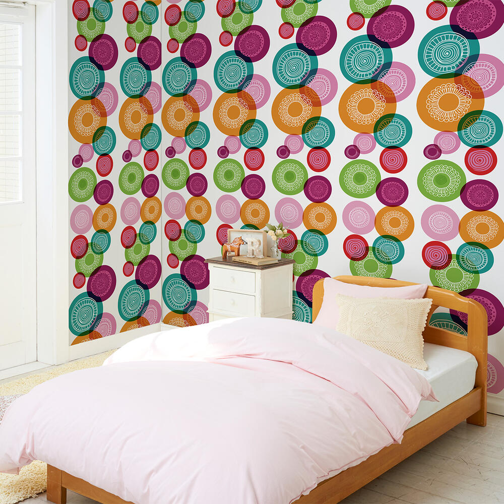 壁紙 のりなし クロス 1m単位 切り売り デジタルプリントカベ紙 ポップアート柄 P009