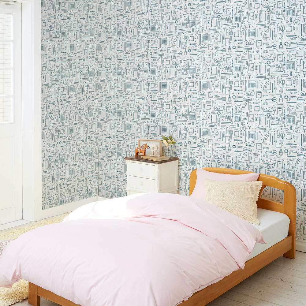 壁紙 のりなし クロス 1m単位 切り売り デジタルプリントカベ紙 ポップアート柄 P019