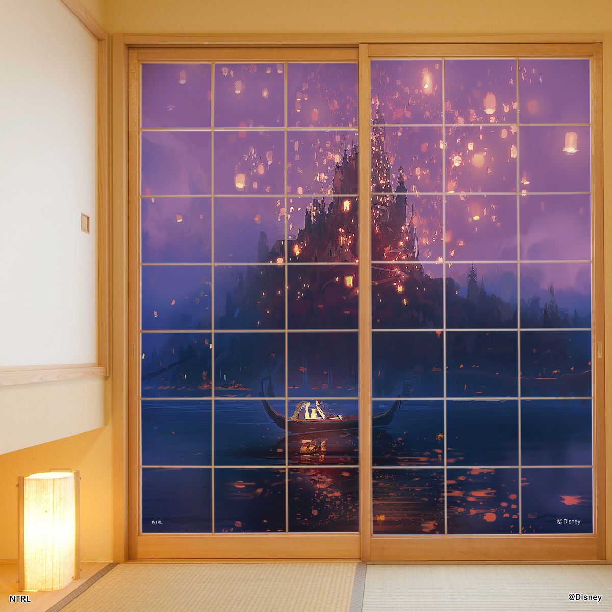 ディズニーキャラクター 障子紙 ディズニープリンセス 塔の上のラプンツェル  NTLP-011S のりで貼るタイプ 幅約92cm×長さ約182cm 2枚1組 アサヒペン