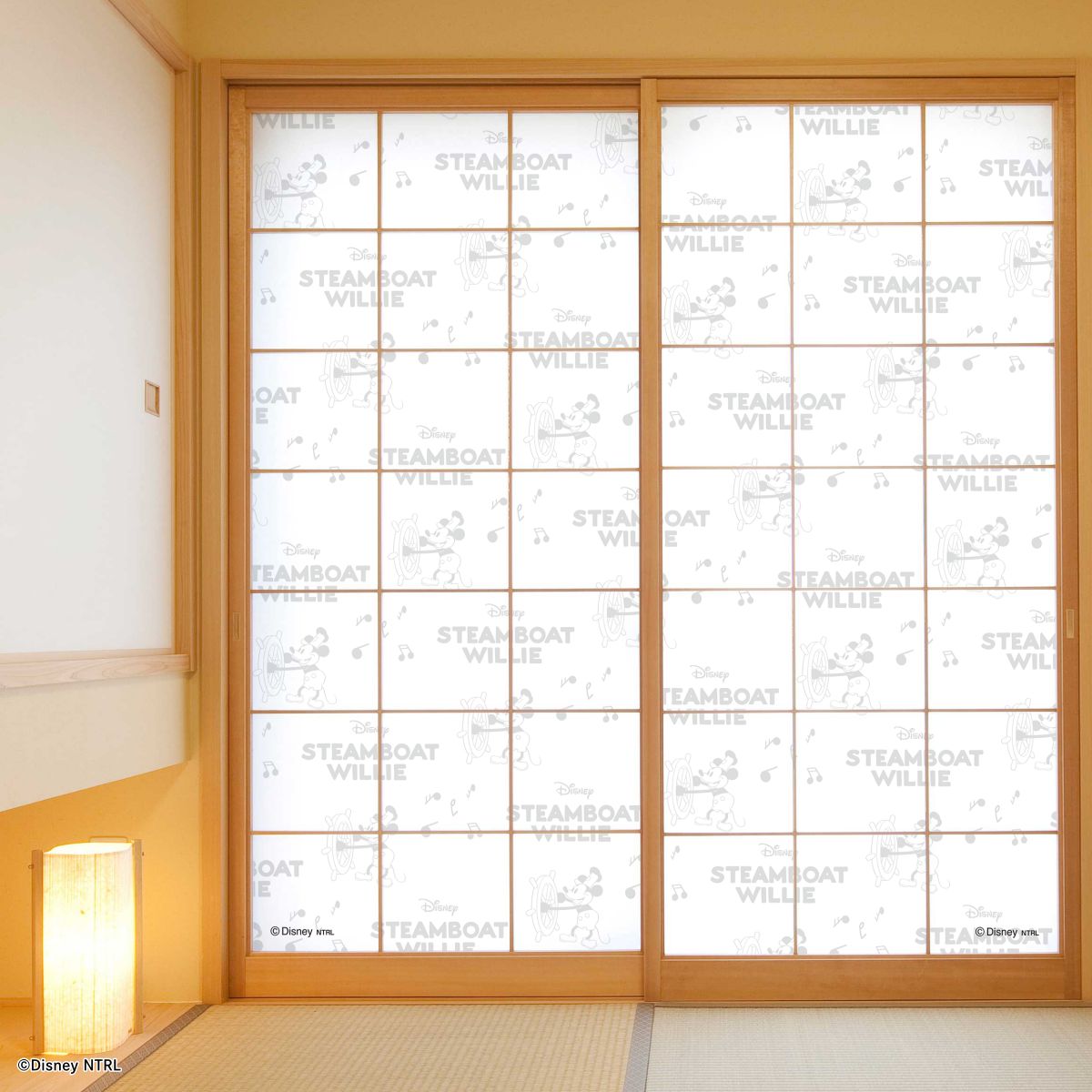 ディズニーキャラクター 障子紙 ミッキー BOAT NTLD-010S のりで貼る