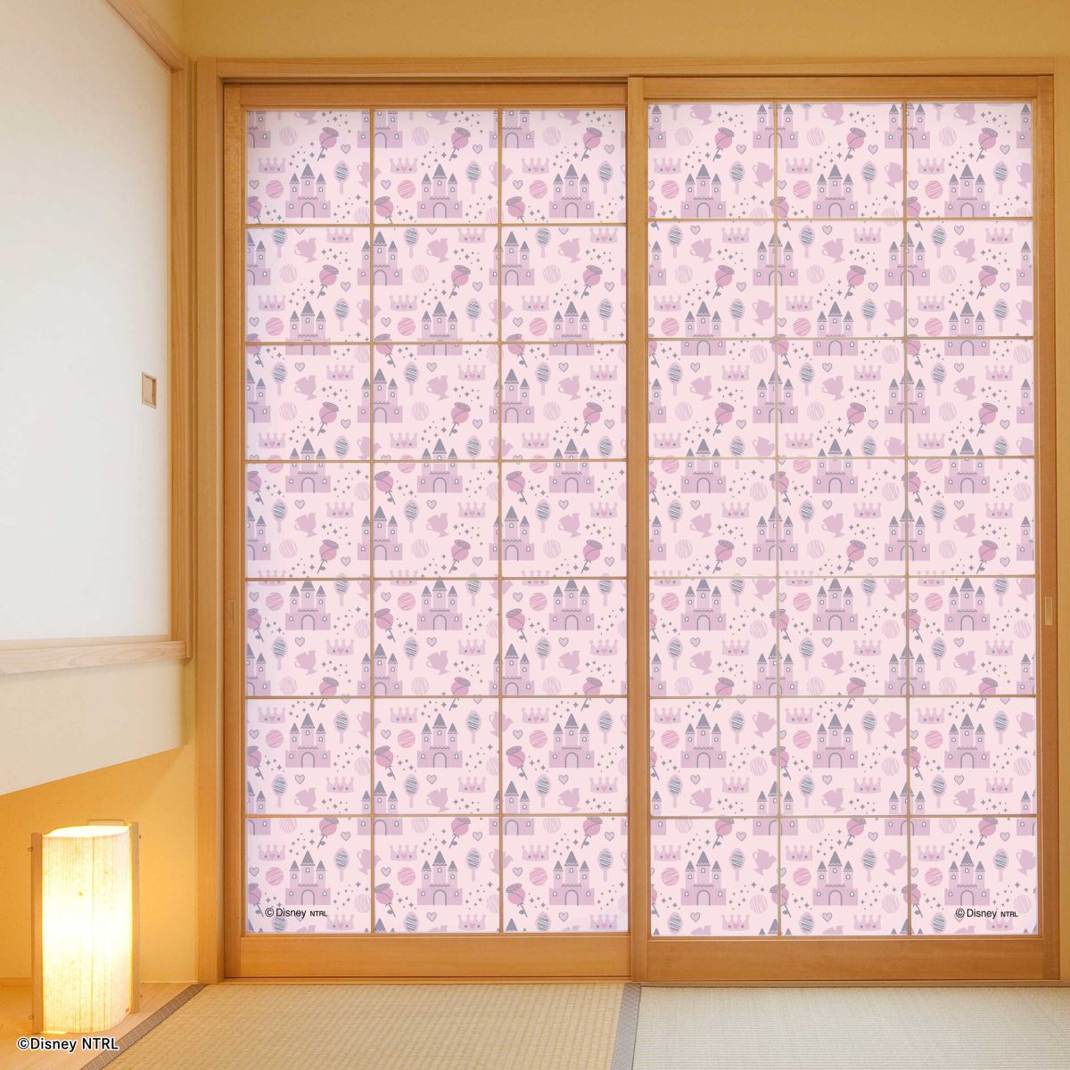 ディズニーキャラクター 障子紙 ディズニープリンセス ディズニー  プリンセス柄 NTLD-013S のりで貼るタイプ 幅約92cm×長さ約182cm 2枚1組 アサヒペン