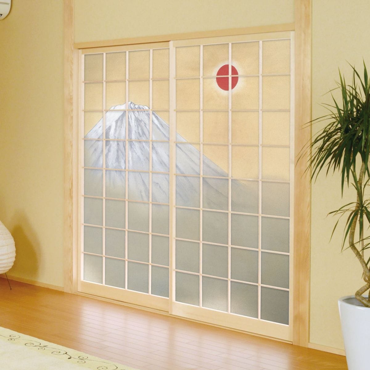 障子紙 和柄 日本の名画 横山大観 乾坤輝く 2枚1組 のりで貼るタイプ 幅91cm×長さ182cm JYT_002S