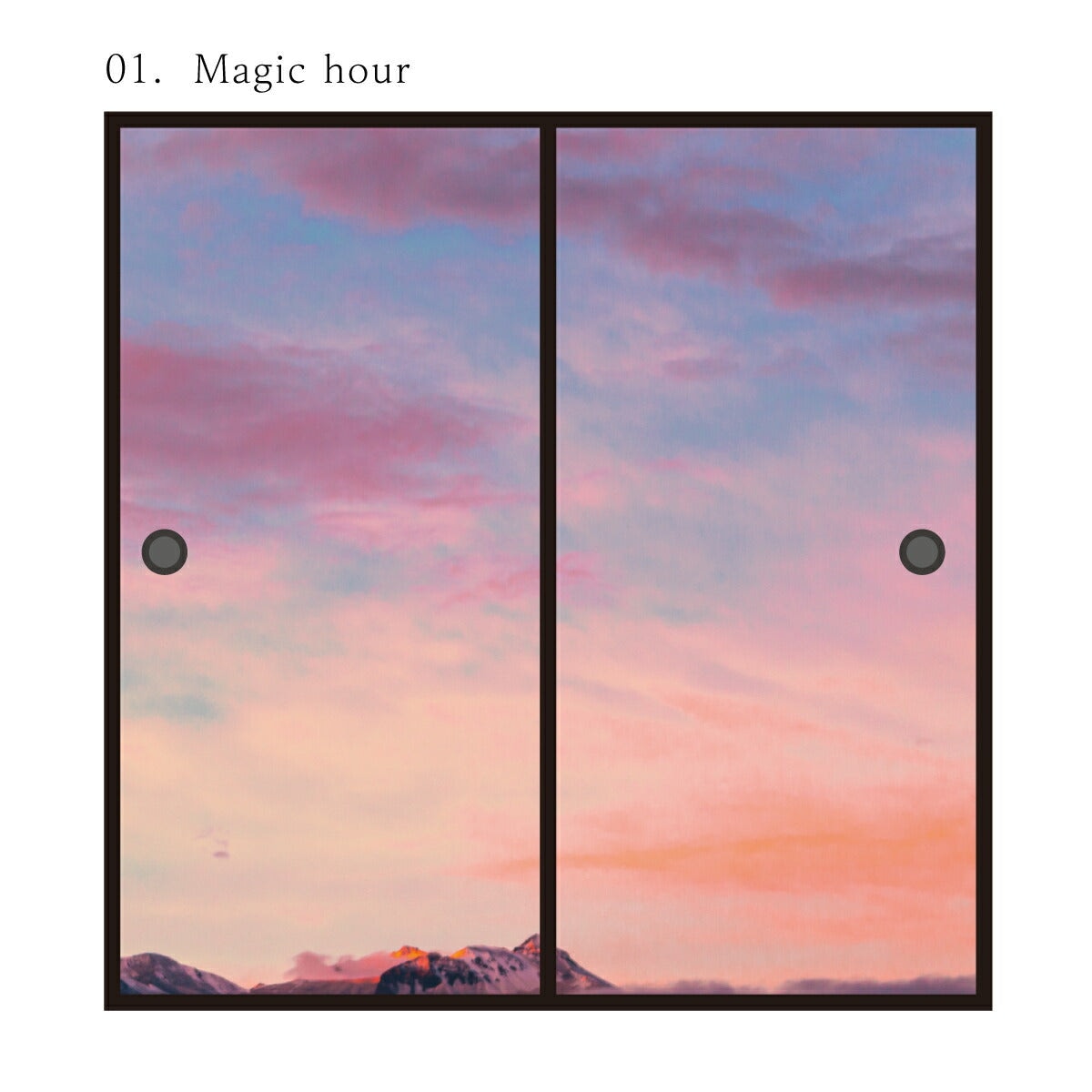 ふすま紙 空もよう襖紙 sky-01F Magic hour 91cm×182cm 2枚1組 水で貼るタイプ