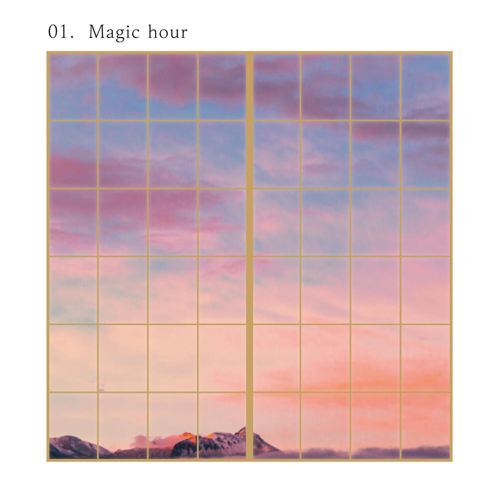 障子 空もよう障子紙 sky-01S Magic hour 91cm×182cm 2枚1組 のり貼りタイプ