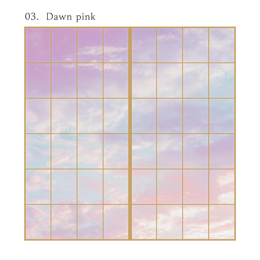 障子 空もよう障子紙 sky-03S Dawn pink 91cm×182cm 2枚1組 のり貼りタイプ