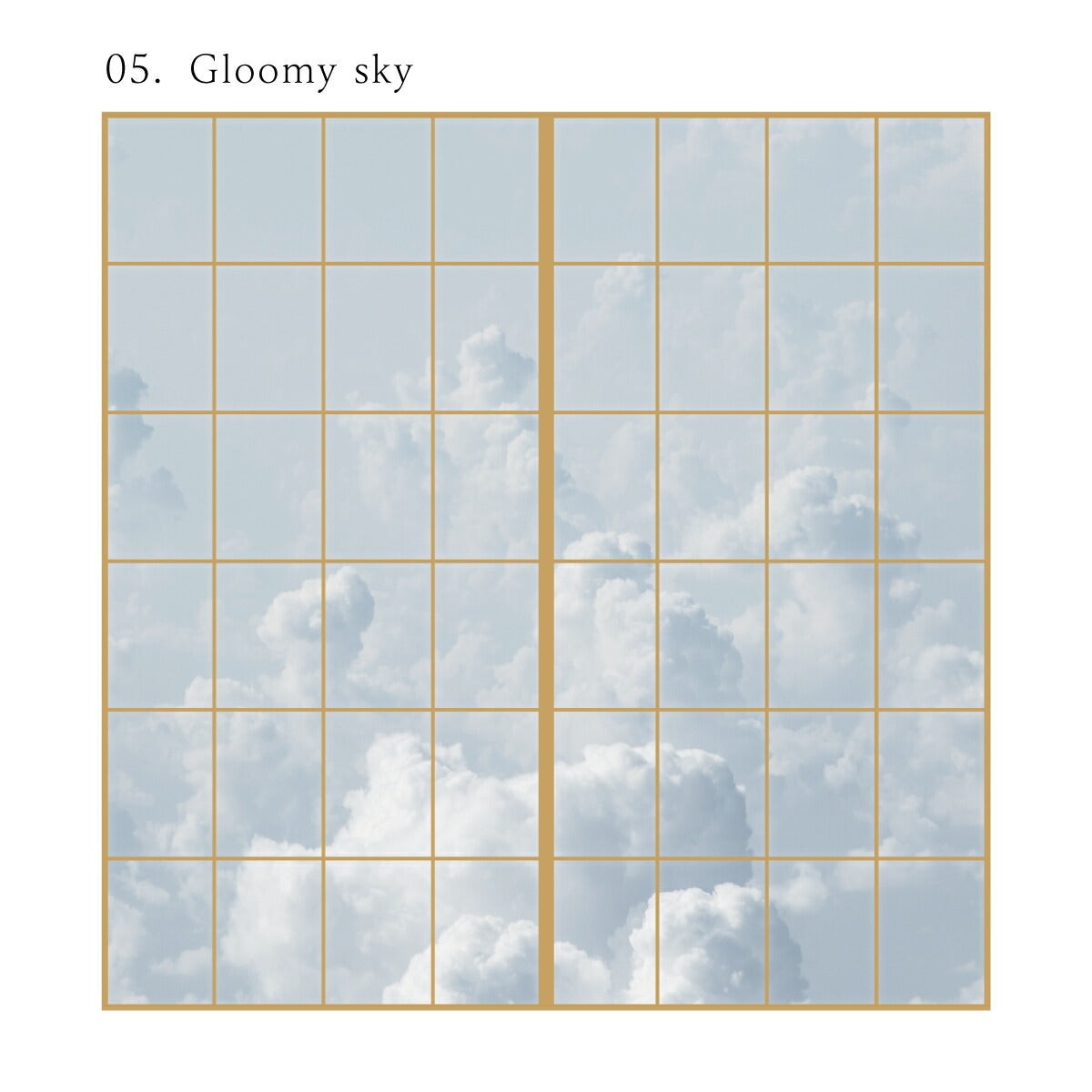 障子 空もよう障子紙 sky-05S Gloomy sky 91cm×182cm 2枚1組 のり貼りタイプ