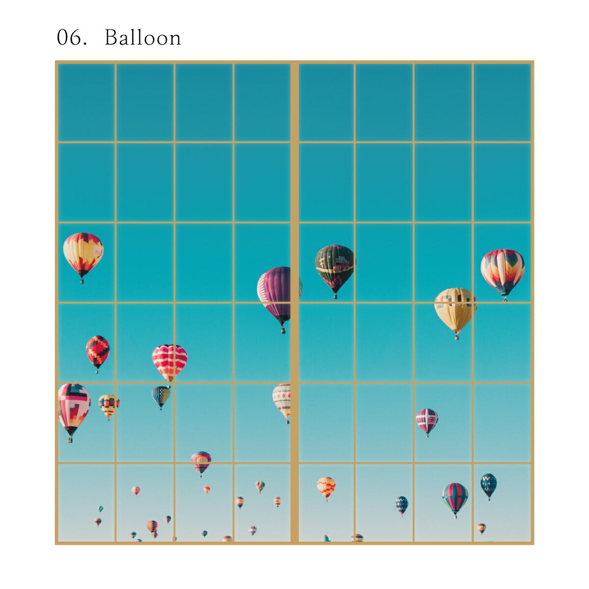 障子 空もよう障子紙 sky-06S Balloon 91cm×182cm 2枚1組 のり貼りタイプ