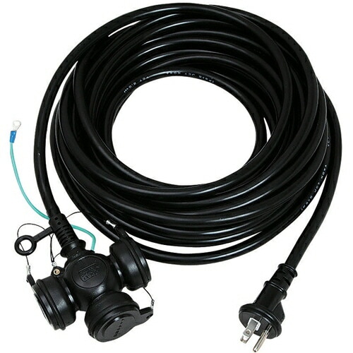 KOWA 防雨コード  15A×10m KRW18-10 クロ 黒 ブラック