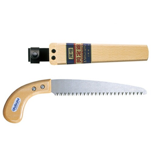 岡恒 剪定鋸木サヤ付き 195mm NO.107
