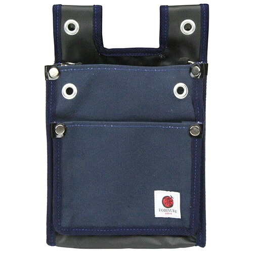 藤原産業 SK11 帆布鳶用腰袋2段 紺 バックスリット TSH-2DBS-NB