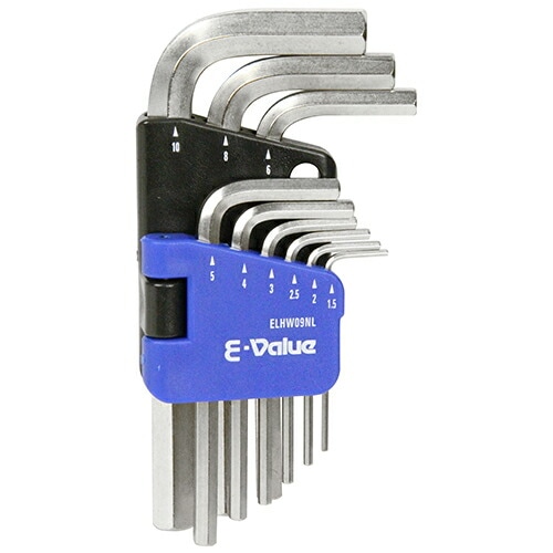 藤原産業 E-Value 六角棒レンチセット ミリ ELHW09NL