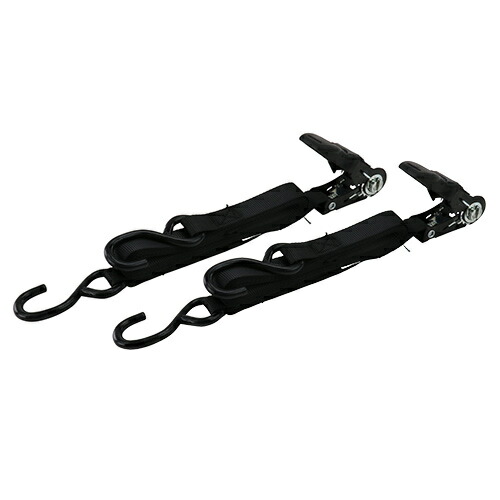 藤原産業 E-Value ラチェット式ベルト荷締機 2本組 ERT-25SR(BK) 2pcs