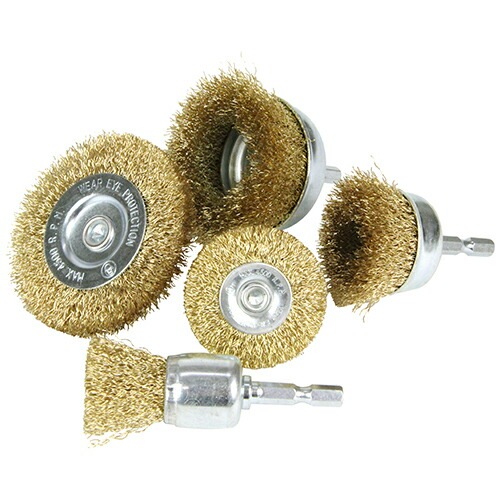 藤原産業 E-Value 六角軸ワイヤーブラシセット 5PCS