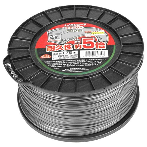 藤原産業 セフティ-3 チタニウムナイロンコード□型 2.6mmX175m