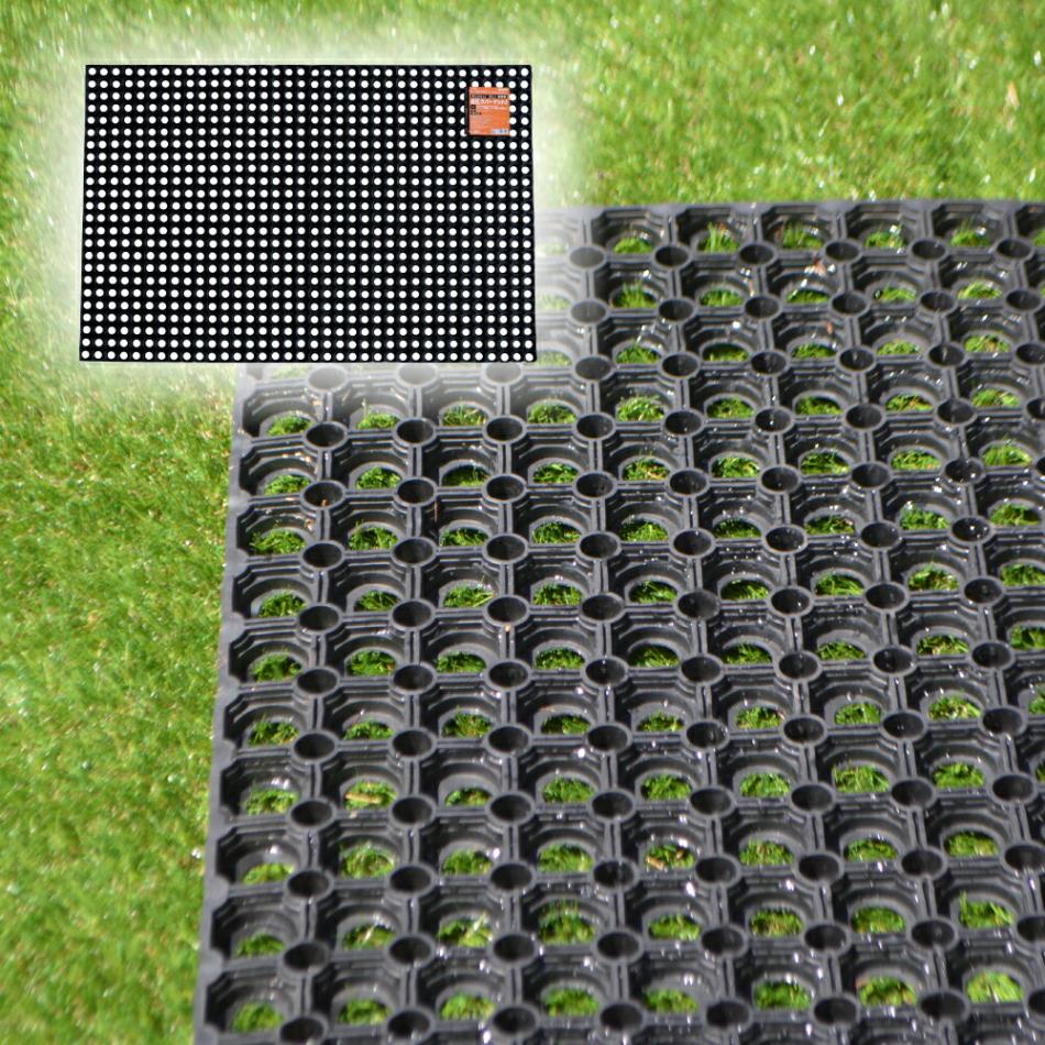 有孔ラバーマットS ゴムマット 約100cmｘ150cmｘ1.6cm RM-1050S 厚み16ｍｍ 屋外 駐車場 雪道 通路 庭 滑り止め アサヒペン