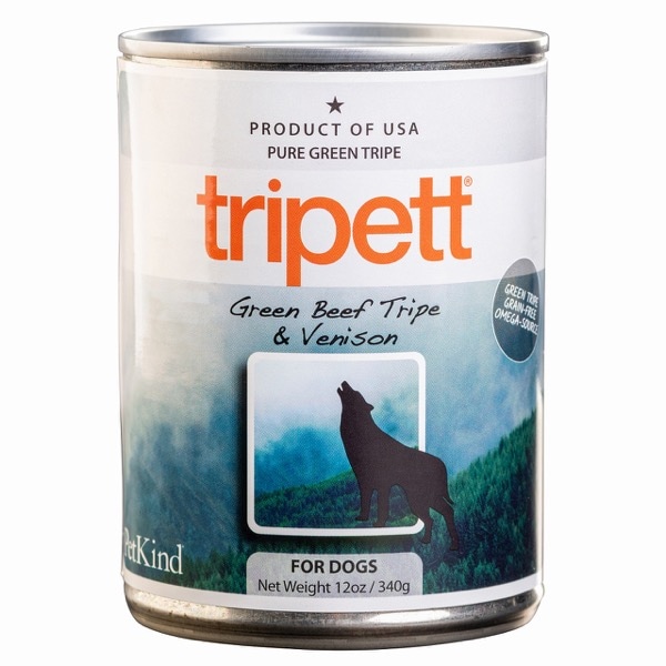 PetKind ペットカインド tripett グリーンビーフトライプ＆ベニソン 340g ドッグフード 缶詰