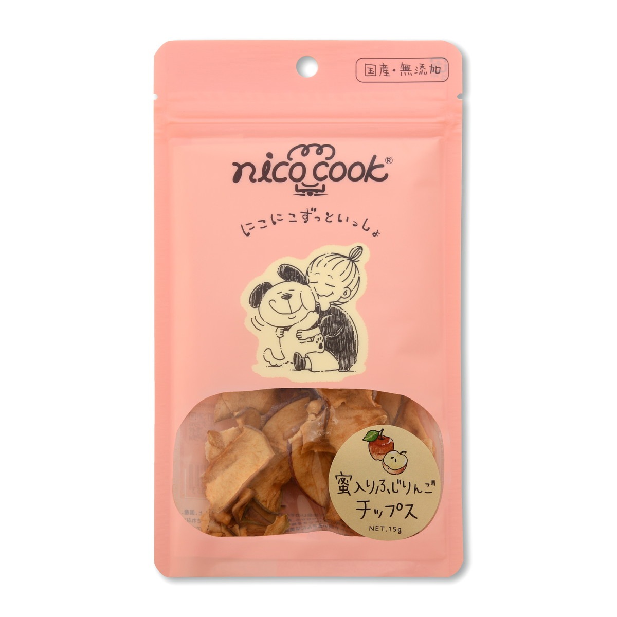 nico cook mate 蜜入り国産ふじりんごチップス 犬用 お取り寄せ 7営業日以内に発送予定 内容量：15g ニコクック