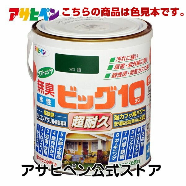 アサヒペン 【色見本】水性ビッグ10（多用途）　色見本45色セット