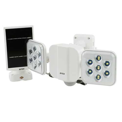 ライテックス 5W×2灯 フリーアーム式 LEDソーラーセンサーライト S-220L