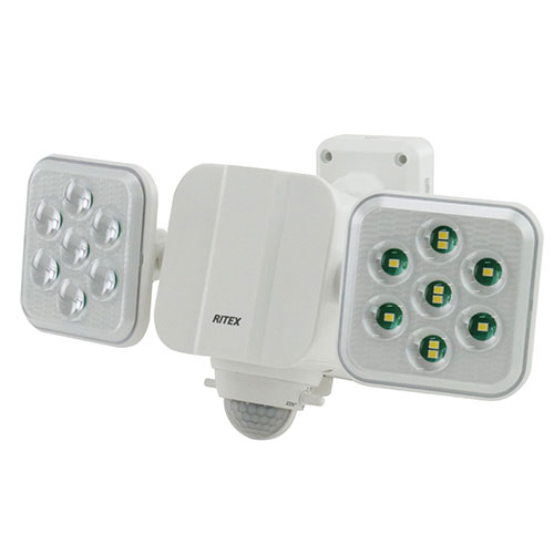 ライテックス 5W×2灯 フリーアーム式 LED乾電池センサーライト LED-270