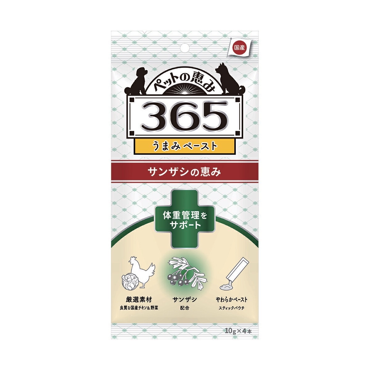 ペットの恵み365 犬用おやつ うまみペースト 体重管理 10g×4本入 ペットフード 内容量:10g×4本入