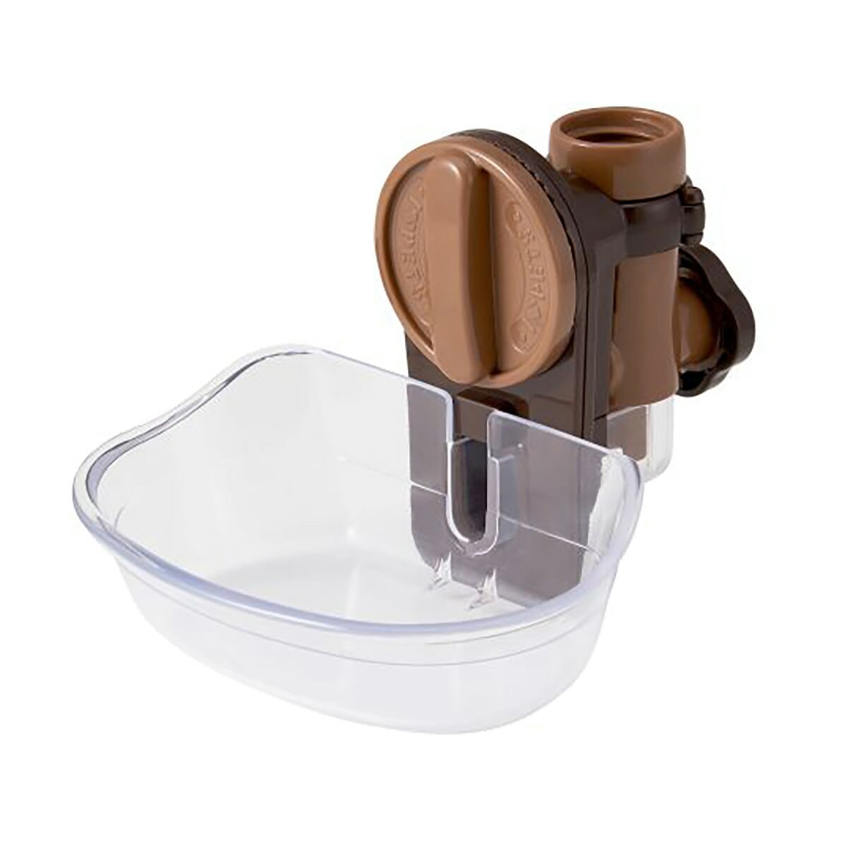 ボンビアルコン ラクリア ブラウン サイズ：M 犬猫用給水器 取り付け型 ケージ取付け式