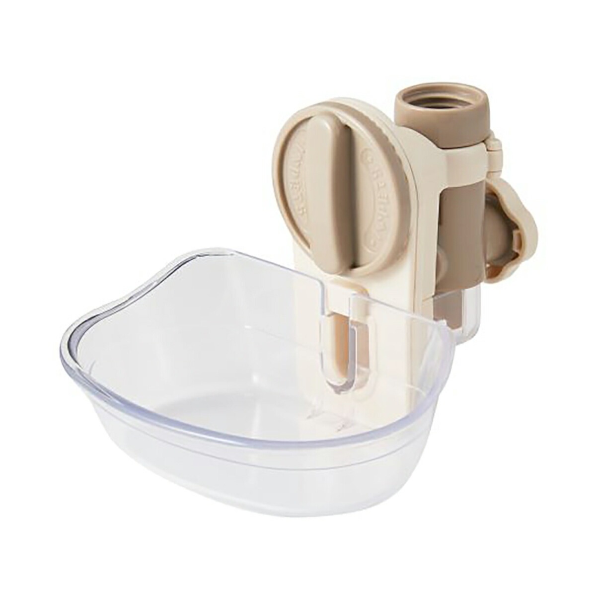 ボンビアルコン ラクリア アイボリー サイズ：M 犬猫用給水器 取り付け型 ケージ取付け式