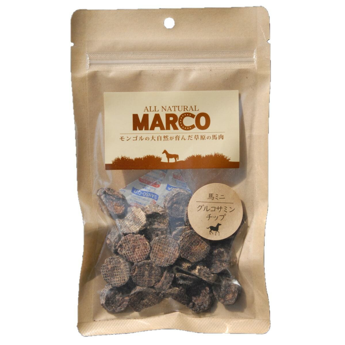 MARCO 馬ミニ・グルコサミンチップ 40g FLF ドッグフード ペットスナック 犬用おやつ モンゴル製 ペット用品 ペット