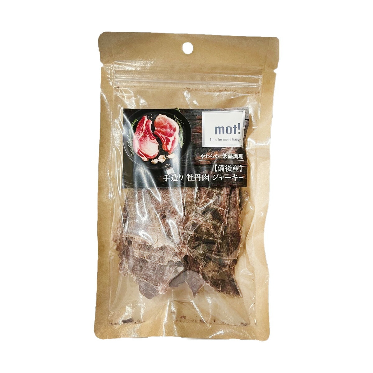 mot! 手造り牡丹肉ジャーキー 40g FLF ドッグフード ペットスナック 犬用おやつ 日本製 ペット用品 ペット
