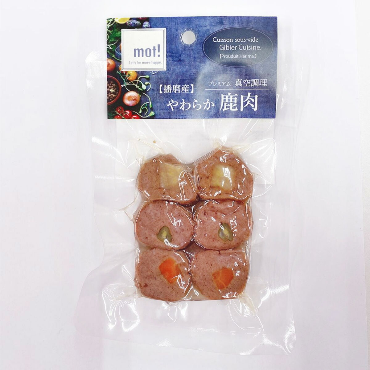 mot! やわらか鹿肉 国産野菜と鹿肉ロール 6個入り FLF ドッグフード 犬用フード ペットフード 日本製 ペット用品 ペット