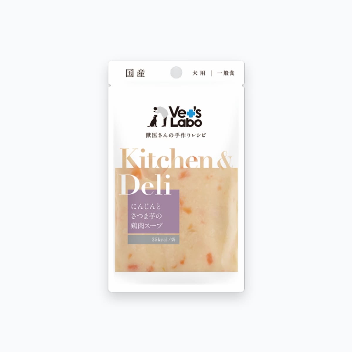 キッチン＆デリ にんじんとさつま芋の鶏肉スープ 80g ジャパンペットコミュニケーションズ ドッグフード キャットフード ペットスナック 犬用おやつ 猫用おやつ 日本製 ペット用品 ペット