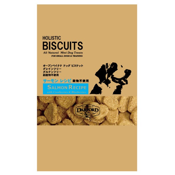 ダルフォードグレインフリーミニビスケット サーモンレシピ 80g