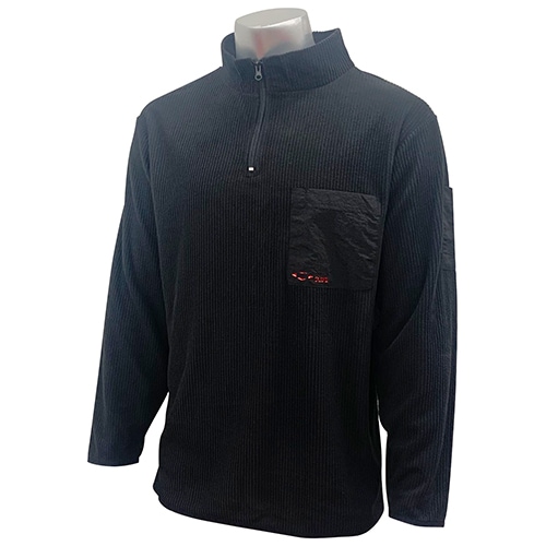 藤原産業 SK11 フルボーダーフリースハーフジップ 720913BLK-LL