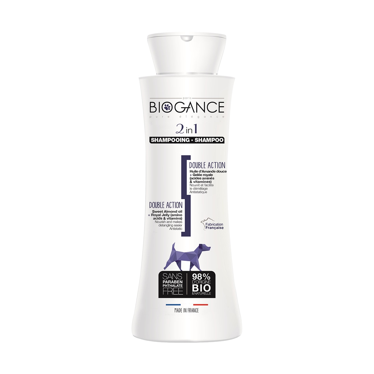 2in1 シャンプー BIOGANCE バイオガンス 犬用 猫用 犬猫兼用 内容量：250mL ペット用品 ペット