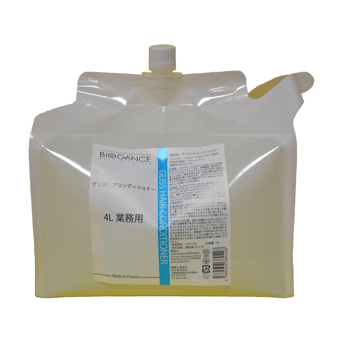 グリスヘアーコンディショナー BIOGANCE バイオガンス 犬用 猫用 犬猫兼用 内容量：4L ペット用品 ペット