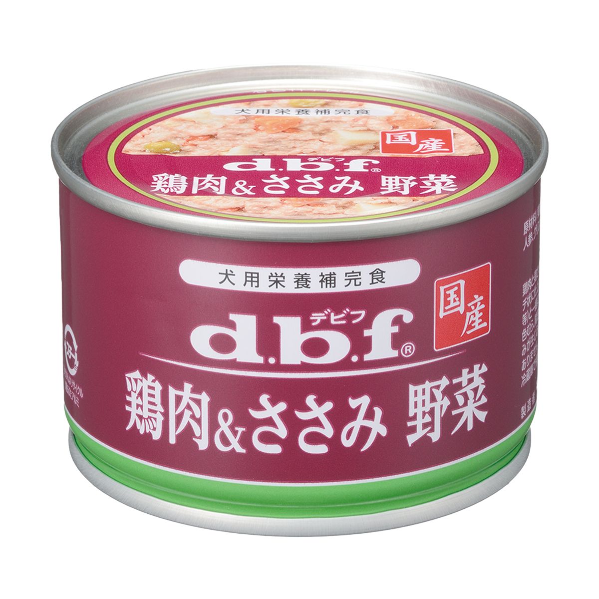 デビフ d.b.f 国産 犬用 ウェットフード ペットフード 鶏肉＆ささみ 野菜 日本製 缶詰 ドッグフード 鶏肉＆ささみ 野菜 内容量：150g ペット用品 ペット