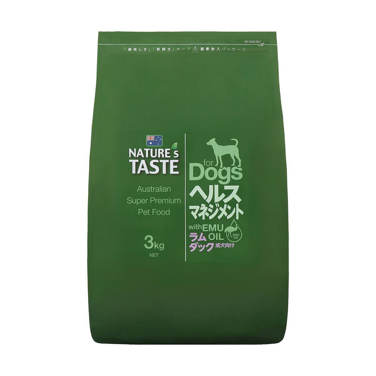 ドッグフード 犬用ドライフード ネイチャーズテイスト NATURE'S TASTE for Dogs ヘルスマネジメント ラム＆ダック 内容量：3.0kg 成犬向け ペット用品 ペット