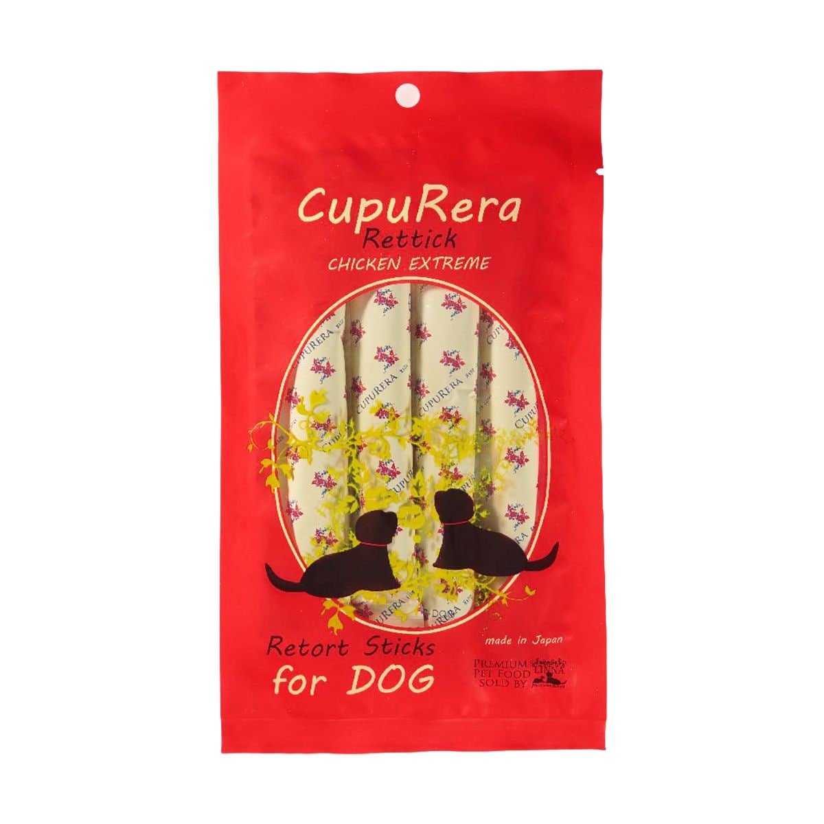 犬用おやつ ドッグスナック ウェットフード クプレラレティック チキンエクストリーム・ドッグ 内容量 18g×4本 CUPURERA グルテンフリー 日本製 国産 総合栄養食 無添加 無着色 保存料不使用