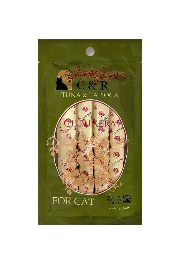 キャットフード 猫用おやつ キャットスナック C&Rクプレラレティック ツナ&タピオカ・キャット 内容量 18g×4本 CUPURERA グルテンフリー ウェットフード 日本製 国産 栄養補助食 無添加 無着色 保存料不使用