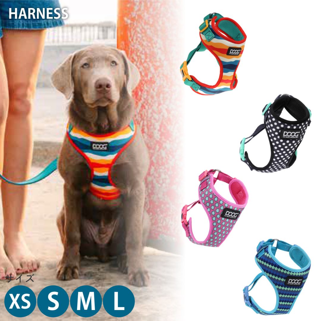 犬用ハーネス 散歩用ハーネス DOOG ネオフレックス ハーネス XS S M L ポンゴ スカウト ルナ プルート 小型犬 中型犬 大型犬 30kgまで ドッグハーネス 速乾 耐水 かわいい