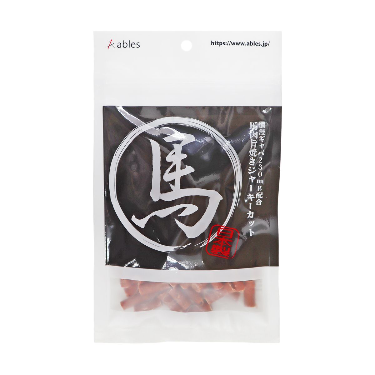 馬肉旨焼きジャーキーカット 爛漫ギャバ230mg配合 内容量：70g  犬用おやつ ドッグスナック 日本製 犬用
