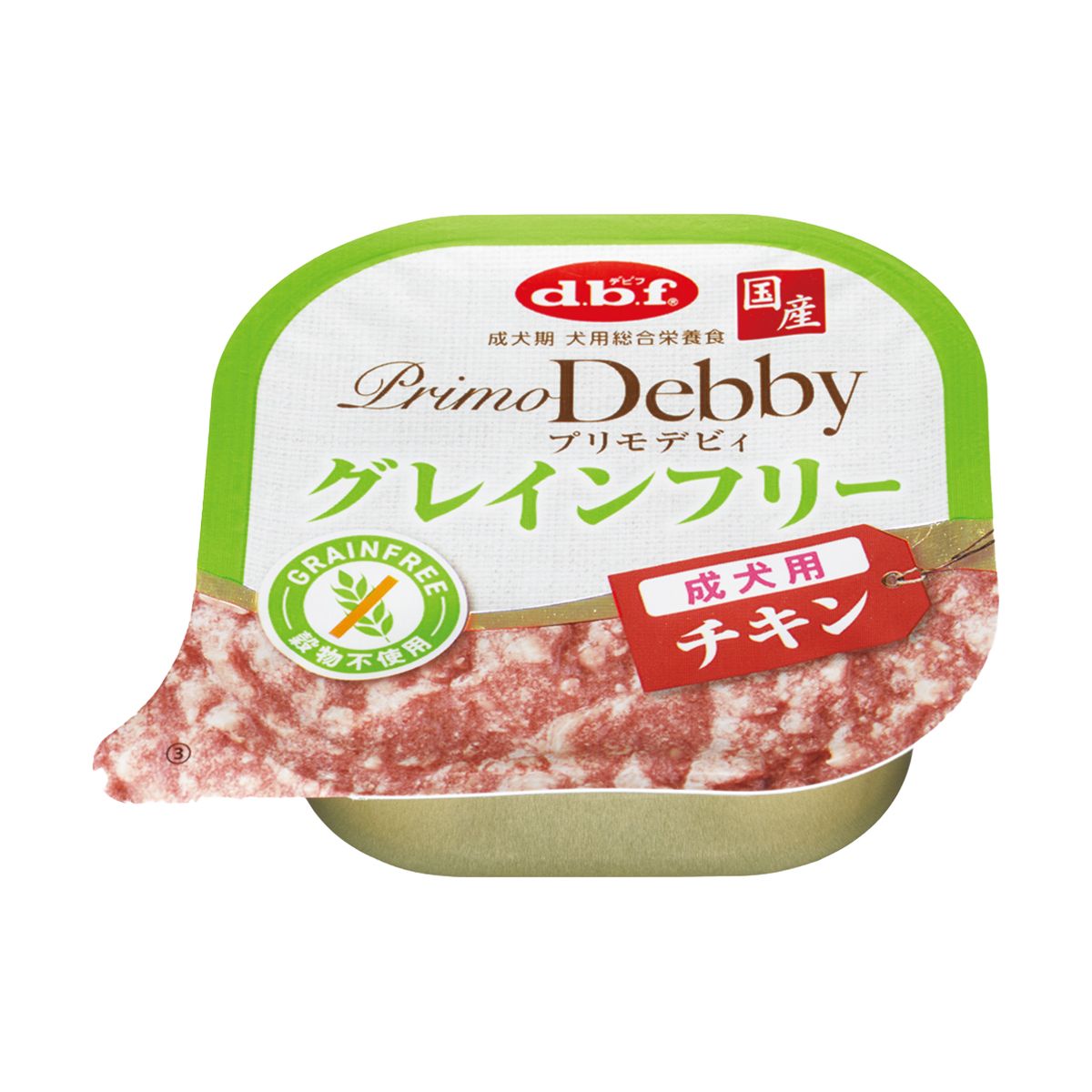 d.b.f デビフ プリモデビィ グレインフリー 成犬用 チキン 内容量：95g 犬用総合栄養食 ドッグフード ウェットフード  犬用