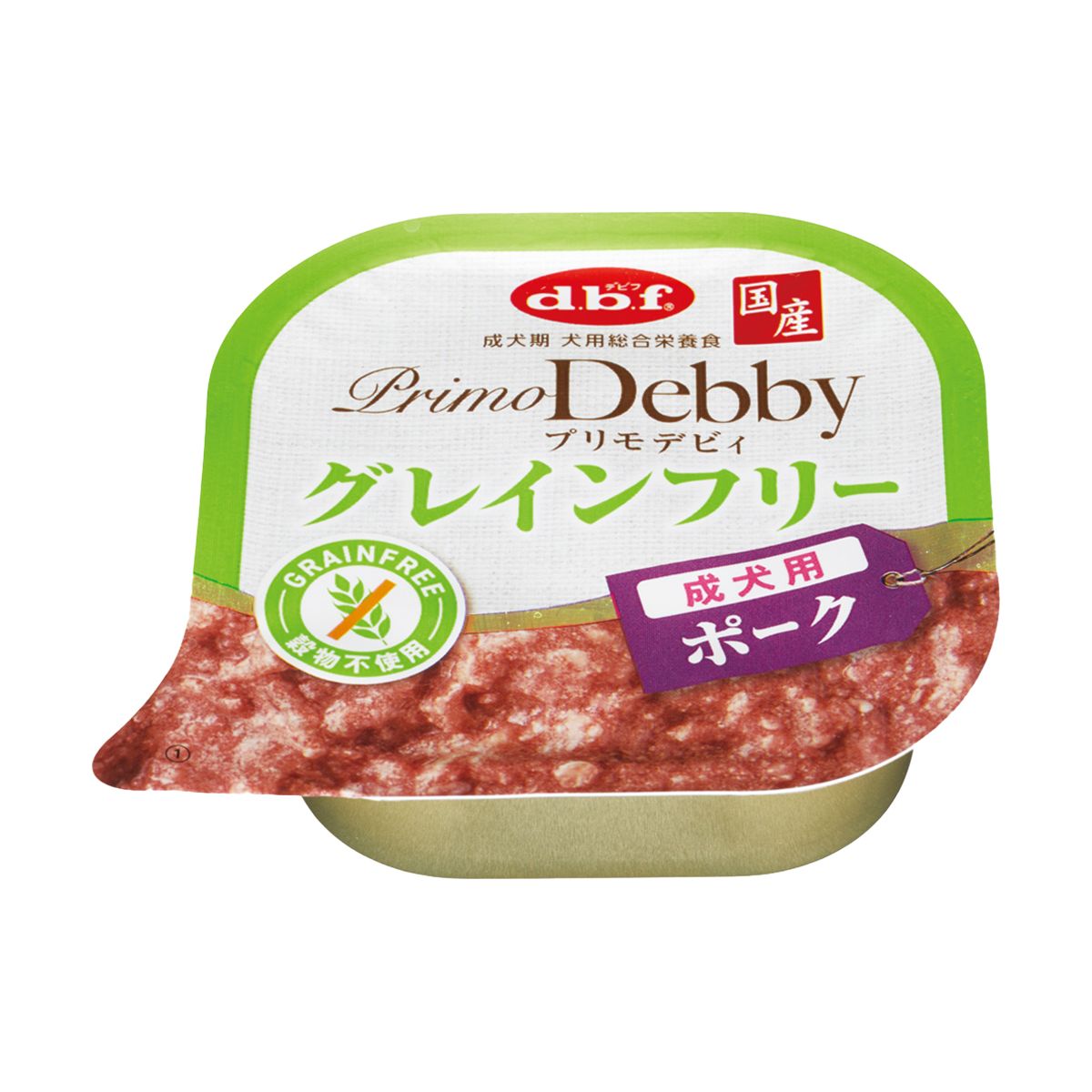 d.b.f デビフ プリモデビィ グレインフリー 成犬用 ポーク 内容量：95g 犬用総合栄養食 ドッグフード ウェットフード  犬用
